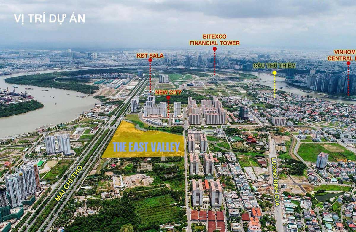 Dự án The East Valley Thủ Đức sở hữu vị trí đắc địa ngay mặt tiền đường Mai Chí Thọ